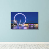 London Eye Wheel bei Nacht mit Lights Leinwand Art (Insitu (Holzboden))