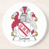 London-Familienwappen Getränkeuntersetzer (Vorne)