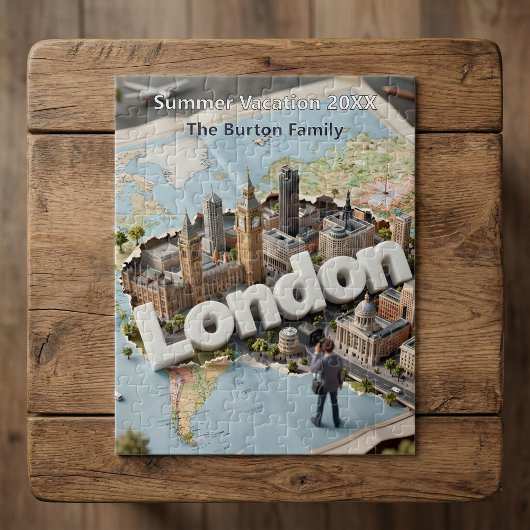 London Family Vacation 3D Travel Trip Souvenir  Puzzle