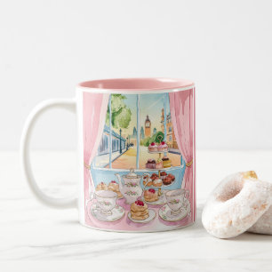 London Feinschmecker Leckereien - Cakes Coffee Sho Zweifarbige Tasse