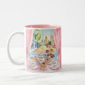 London Feinschmecker Leckereien - Cakes Coffee Sho Zweifarbige Tasse (Links)