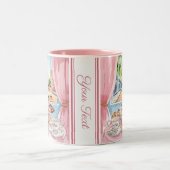 London Feinschmecker Leckereien - Cakes Coffee Sho Zweifarbige Tasse (Mittel)