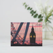 London Ferris Wheel bei Sunset Postcard Keepake Postkarte (Stehend Vorderseite)