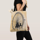 London Ferris Wheel Ink Sketch Neutral Abstrakt Tasche (Von Nahem)