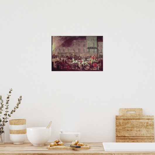 London Fire Motors, graviert von R.G. Reeve Poster (Küche)