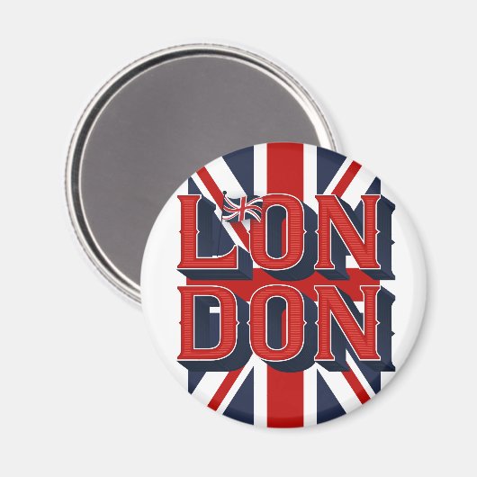 London Flag Magnet (Vorderseite/Rückseite)