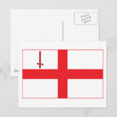 London Flag Postcard Postkarte (Vorne/Hinten)
