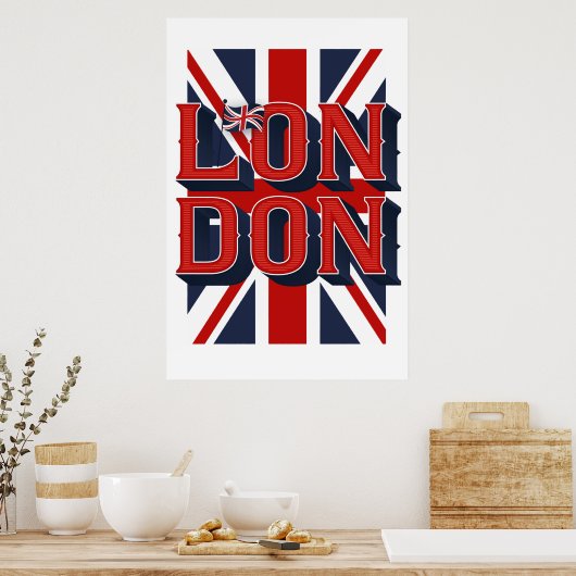 London Flag Poster (24x36) (Küche)