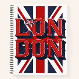 London Flag Sketchbook / Leere / 8.5x11 Notizblock