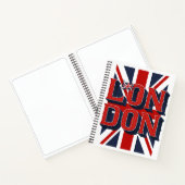 London Flag Sketchbook / Leere / 8.5x11 Notizblock (Innenseite)
