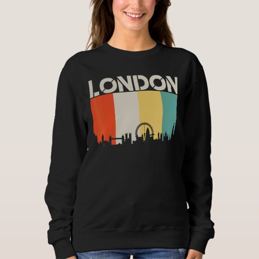 London Flag Skyline Flag USA Staat Sweatshirt (Vorderseite)