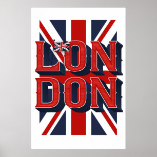 London-Flaggen-Plakat (24x36) Poster