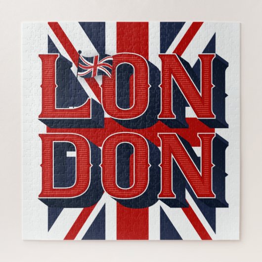 London-Flaggen-Puzzlespiel (20x20) Puzzle (Vertikal)