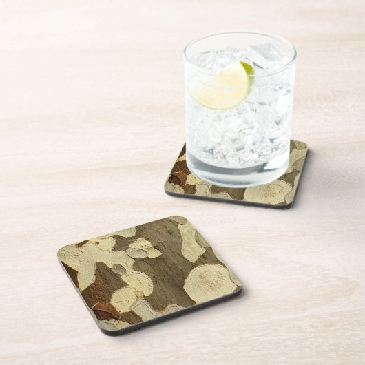 London Flugzeug Tree Bark Hard Plastic Untersetzer (Rechte Seite)