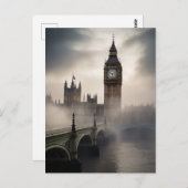 London Fog Big Ben Postkarte (Vorne/Hinten)