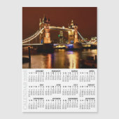 London Fridge Calendar 2026, Tower Bridge at Night Magnetkarte (Vorderseite)