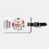London-Gekritzel Gepäckanhänger (Vorderseite horizontal)