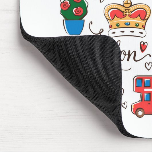 London-Gekritzel Mousepad (Ecke)