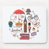London-Gekritzel Mousepad (Vorne)
