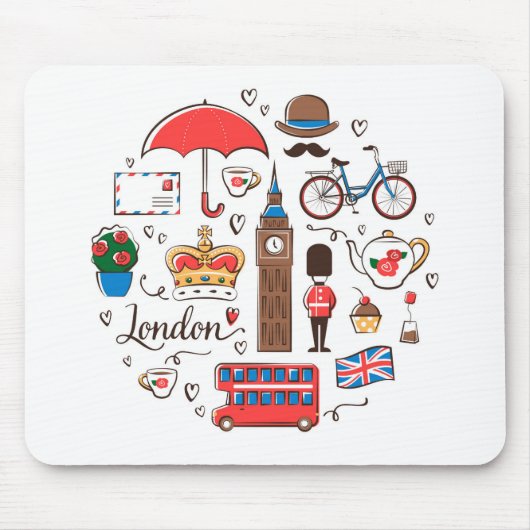 London-Gekritzel Mousepad (Vorne)