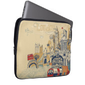 London-Gekritzel-Szene Laptopschutzhülle (Vorne Rechts)
