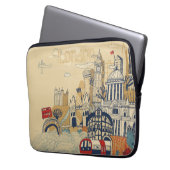 London-Gekritzel-Szene Laptopschutzhülle (Vorderseite Links)