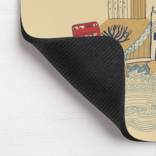 London-Gekritzel-Szene Mousepad (Ecke)