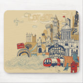London-Gekritzel-Szene Mousepad (Vorne)