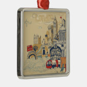 London-Gekritzel-Szene Ornament Aus Metall (Rechts)