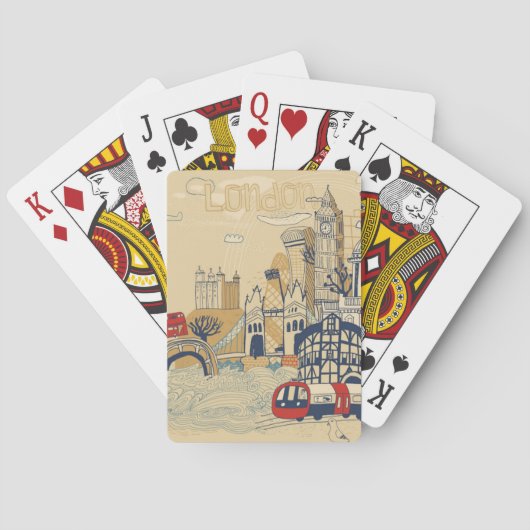 London-Gekritzel-Szene Spielkarten (Rückseite)