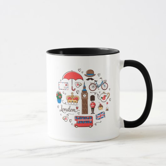 London-Gekritzel Tasse (Rechts)