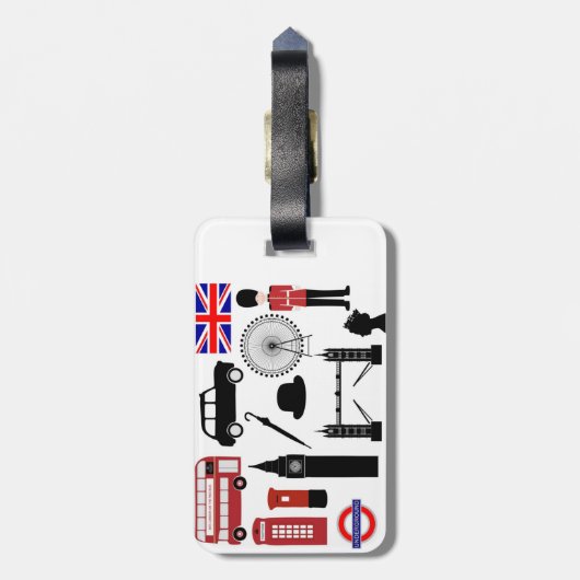 London Gepäckanhänger (Rückseite vertikal)