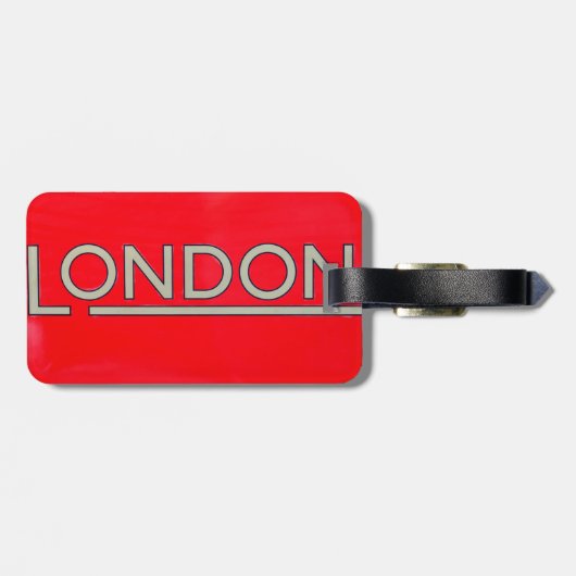 London Gepäckanhänger (Rückseite horizontal)