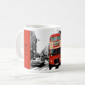 London Geschenk Tasse mit Red Bus (Vorderseite Links)