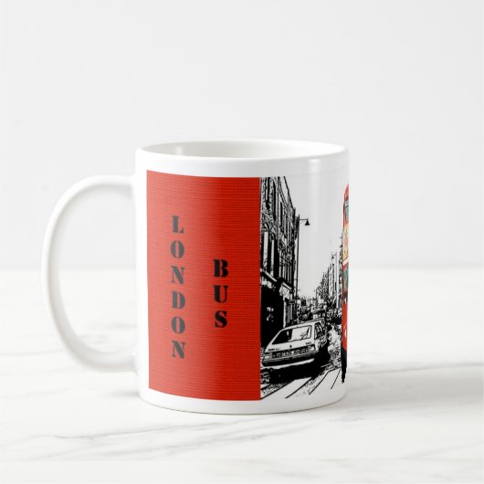 London Geschenk Tasse mit Red Bus (Links)