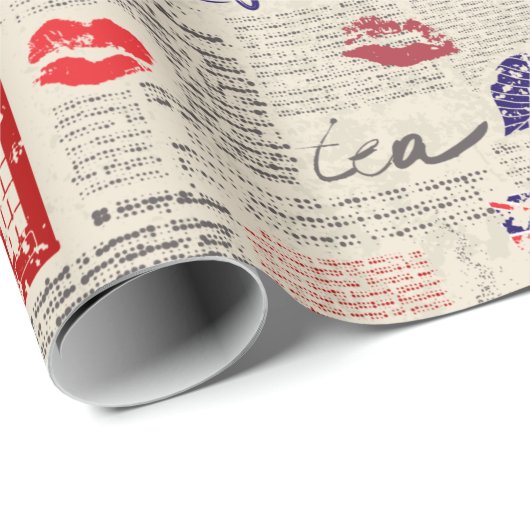 London Geschenkpapier (Rolleneckpunkt)