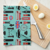 London Geschirrtuch (Viertel Falte)