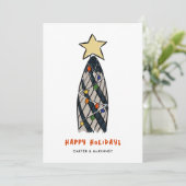 London Gherkin Tower Christmas Tree Business Feiertagskarte (Stehend Vorderseite)