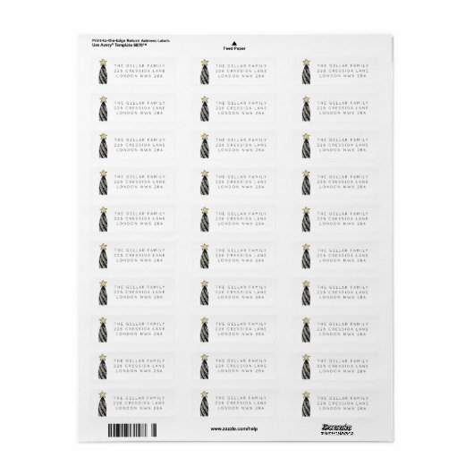 London Gherkin Tower Christmas Tree Rücksendeadres (Vorne)