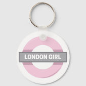 London Girl Untergrund Tube Sign Schlüsselanhänger (Vorderseite)