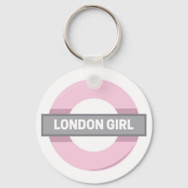 London Girl Untergrund Tube Sign Schlüsselanhänger