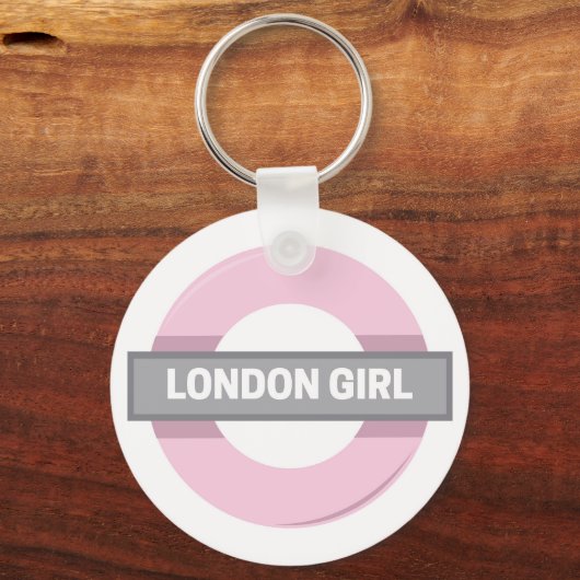 London Girl Untergrund Tube Sign Schlüsselanhänger (Vorderseite)