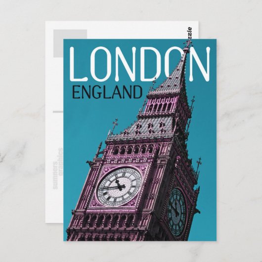 London-Gletscher Postkarte (Vorne/Hinten)