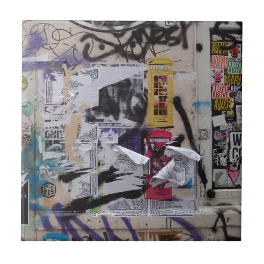 London-Graffiti Fliese (Vorderseite)