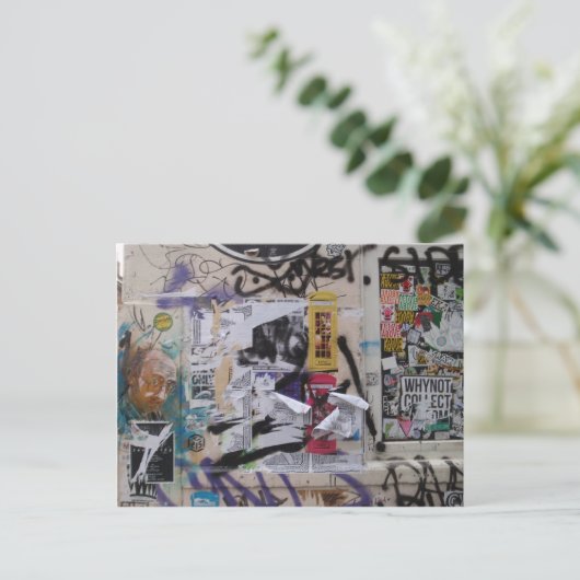 London Graffiti Postkarte (Stehend Vorderseite)