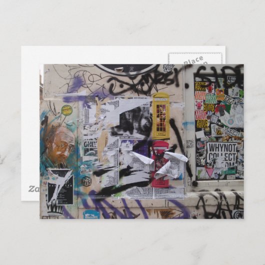 London Graffiti Postkarte (Vorne/Hinten)