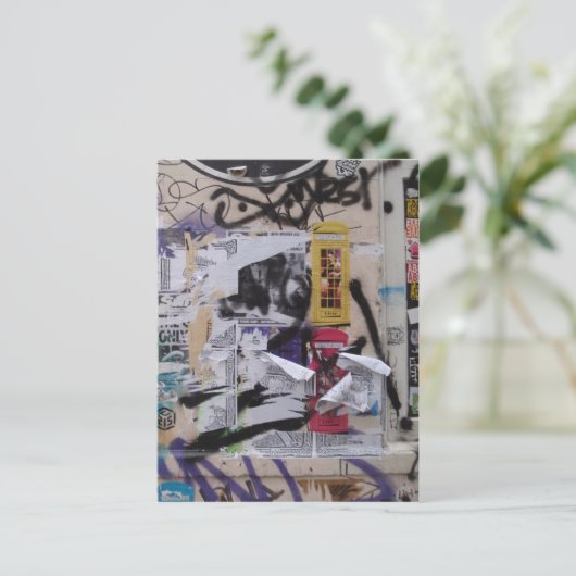 London Graffiti Postkarte (Stehend Vorderseite)