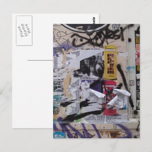 London Graffiti Postkarte (Vorne/Hinten)