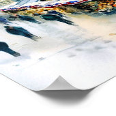 London-Greenwich Market in the Snow (D), Wassercol Poster (Ecke)