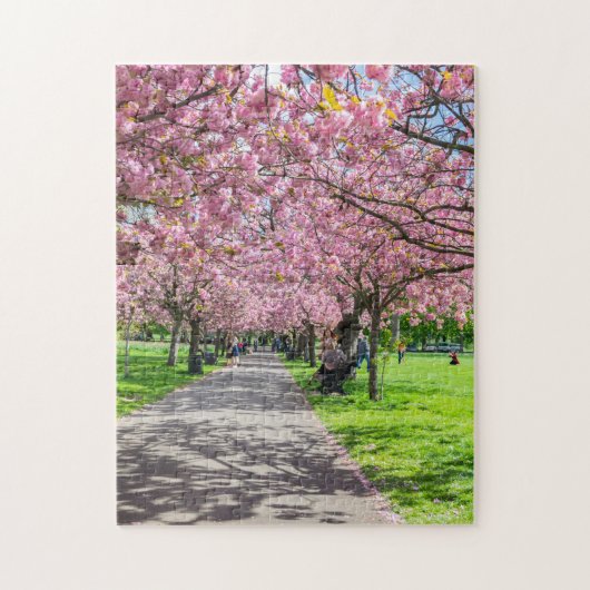 London Greenwich Park cherry blossom puzzle (Vertikal)